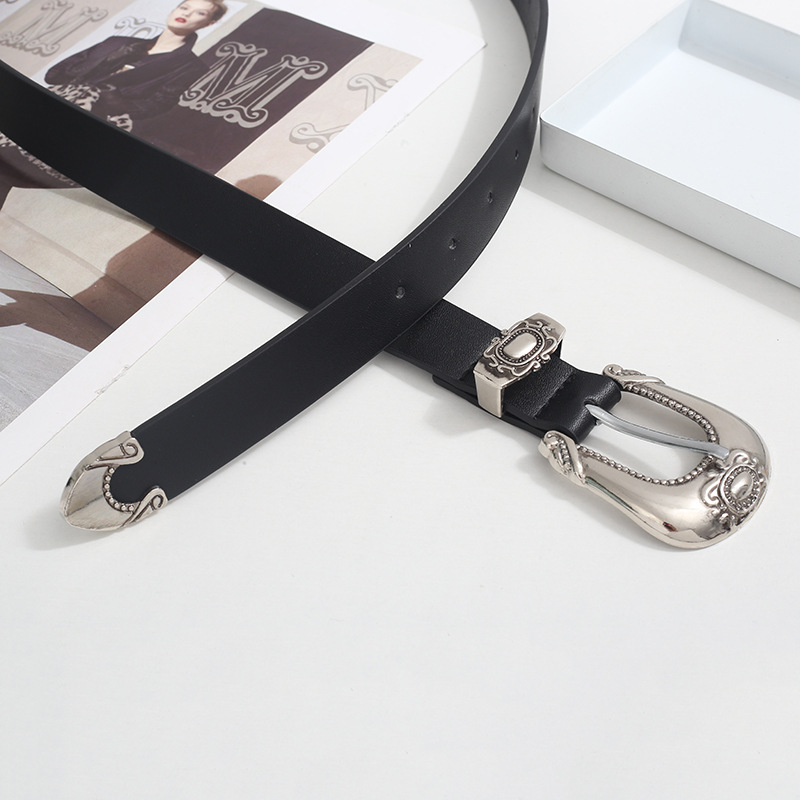 Niche Design Versatile High Sense Autumn And Winter Temperament New Carved Belt Women - Image 3