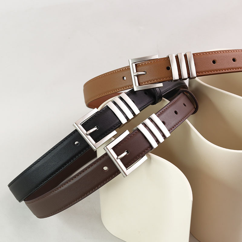 Women's First Layer Cowhide Leather Belt - Image 4