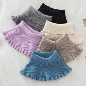 Knitted False Neck Wool High Collar
