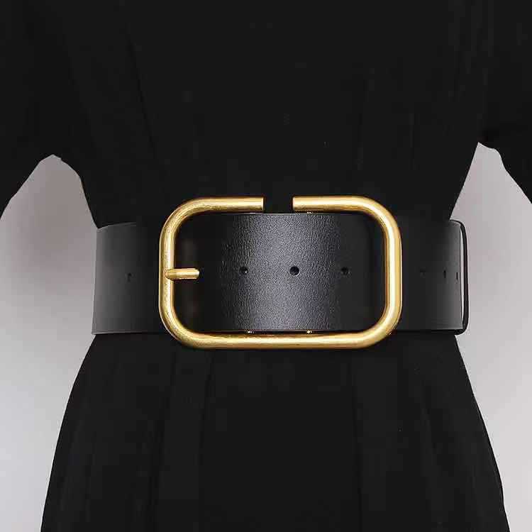 Women's Cowhide Wide Belt Waist Seal - Image 2