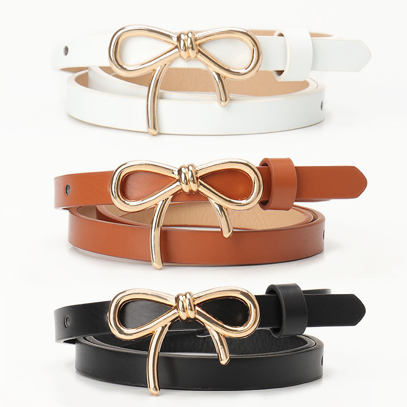 New Sweet Girl Bow Women's Light Luxury Flawless Finish Belt - Image 2