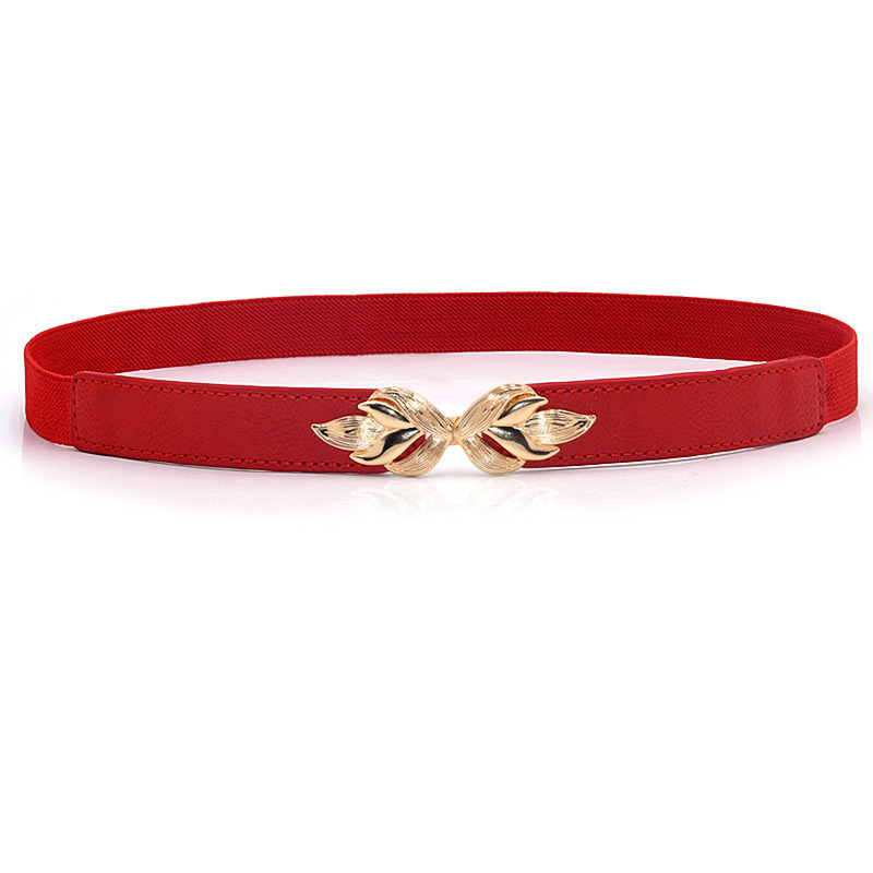 Fashion Leaf Thin Belt Female Ornament Waist Seal - Image 3