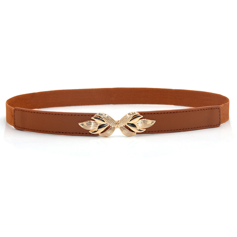 Fashion Leaf Thin Belt Female Ornament Waist Seal - Image 5