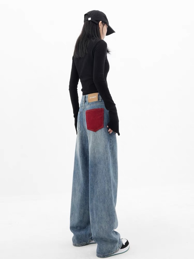 Women's Wide-leg Jeans Loose High Waist - Image 9