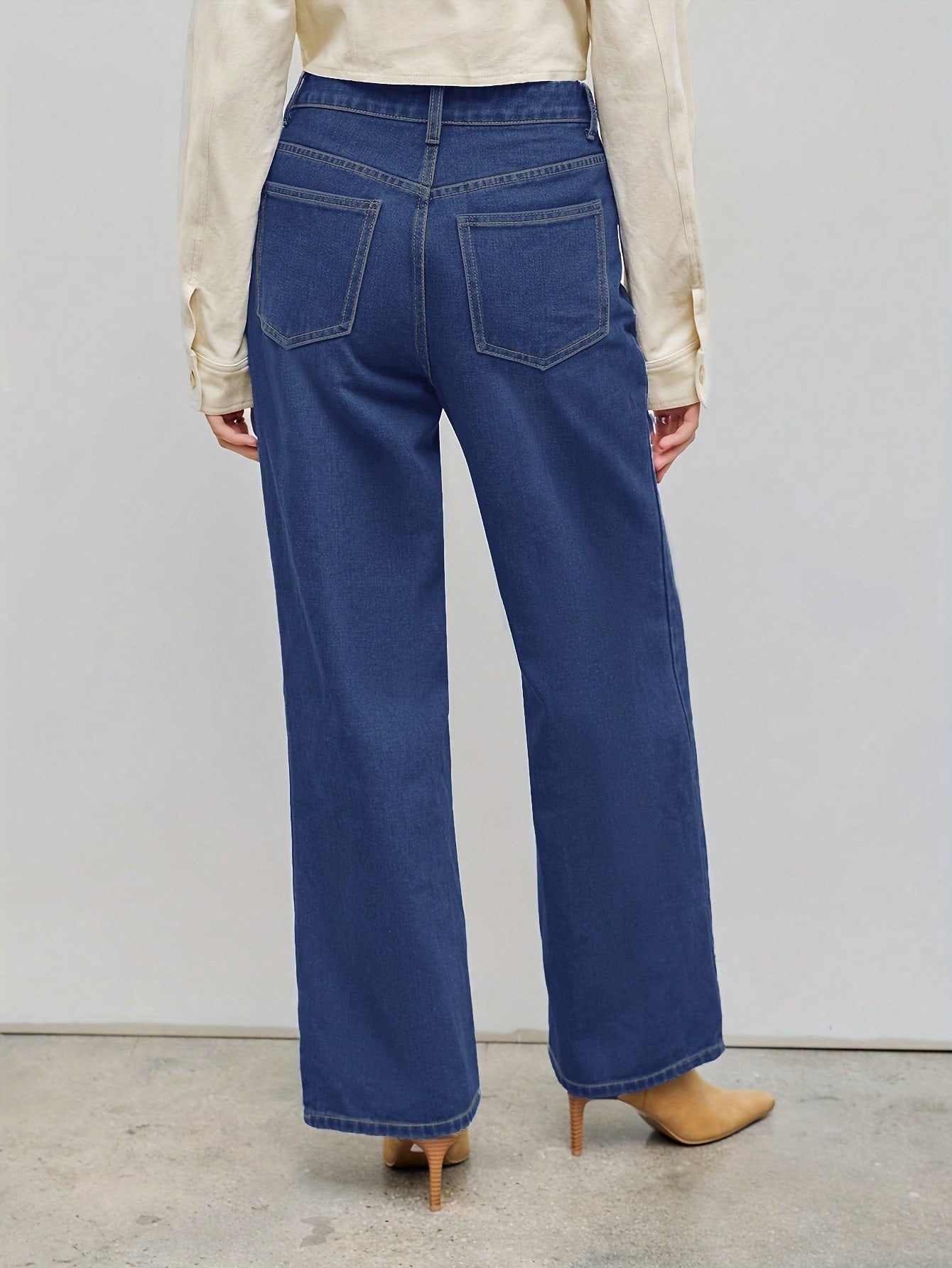 Autumn Leisure Straight Loose Diagonal Jeans - Image 4
