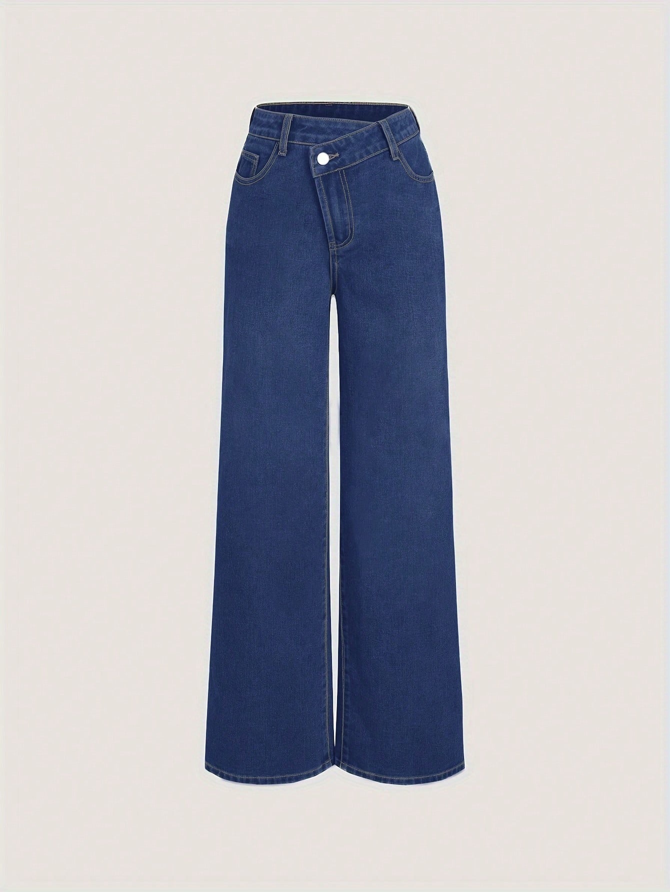 Autumn Leisure Straight Loose Diagonal Jeans - Image 5
