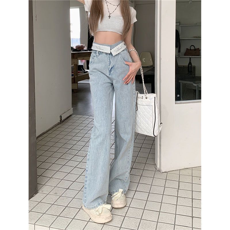 High Waist Wide Leg Pants Flanging Waist Jeans - Image 2