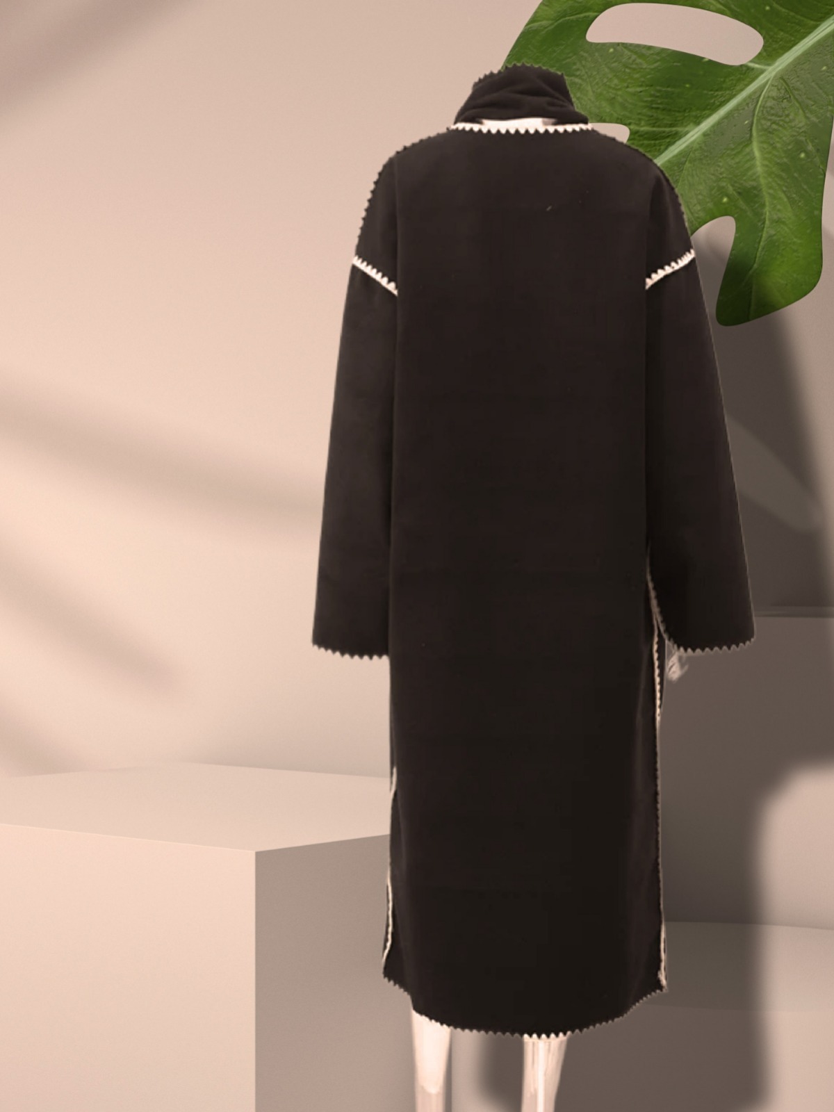 Women's Fashion Woolen Coat Tassel Lace Long - Image 4