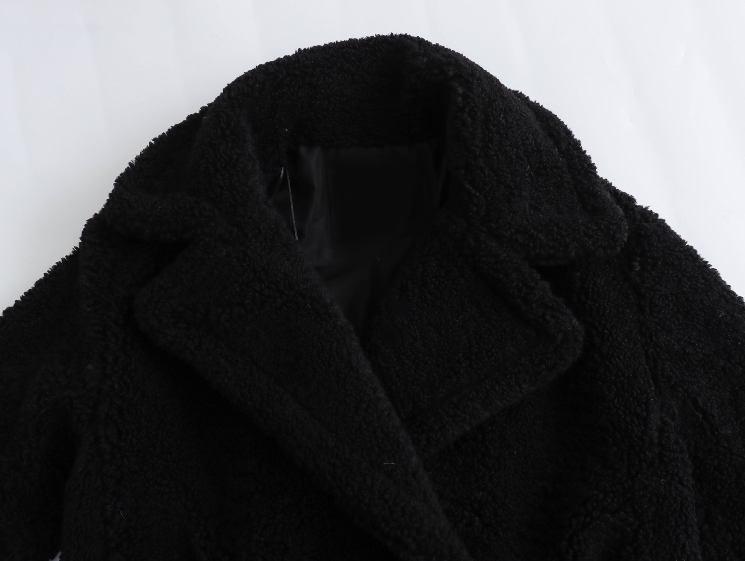 Autumn New European And American Style Fleece Double Row Ornament Loose Overcoat Coat - Image 8