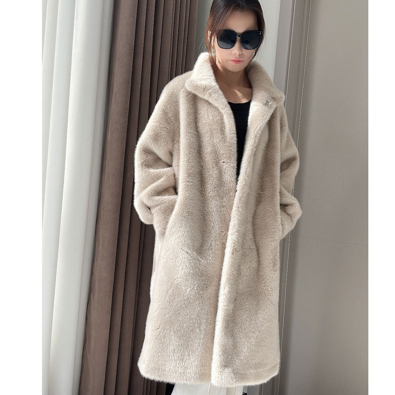 Fur Integrated Environmental Protection Plush Mink Fur Coat For Women - Image 2