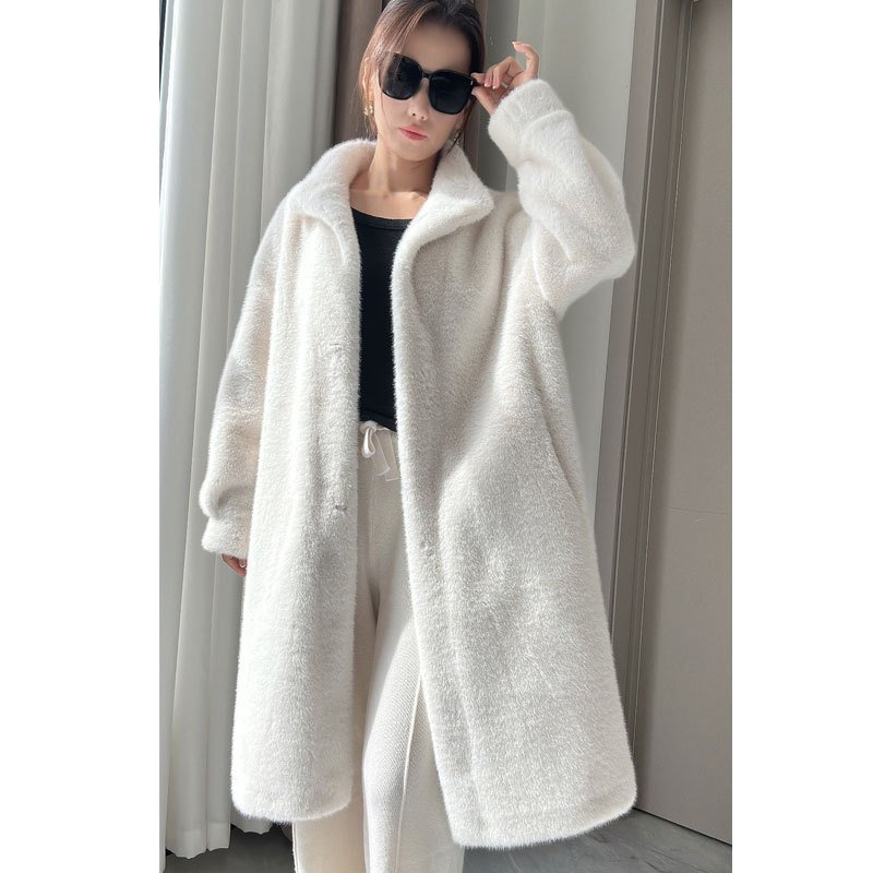 Fur Integrated Environmental Protection Plush Mink Fur Coat For Women - Image 5