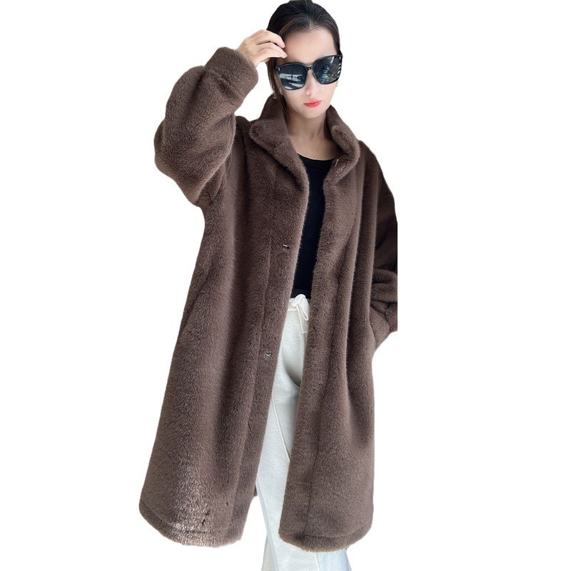 Fur Integrated Environmental Protection Plush Mink Fur Coat For Women - Image 6