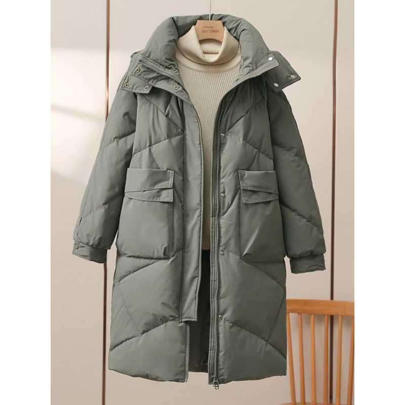 Women's Mid-length Cotton-padded Coat Thickened Warm Plus Size Coat - Image 10