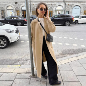 Khaki Double Breasted Trench Coat