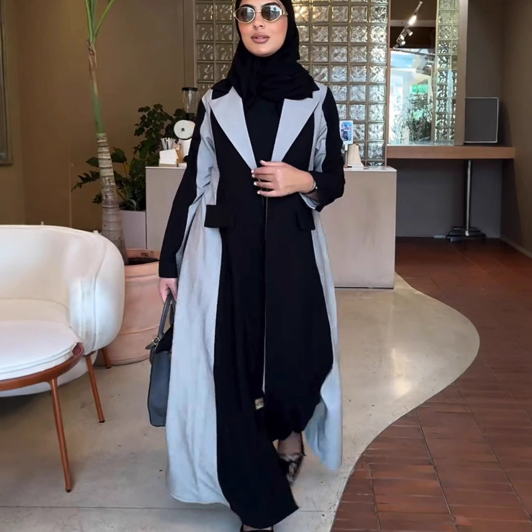 New Designer Model Color Matching Graceful And Fashionable Casual Mid-length Trench Coat - Image 2