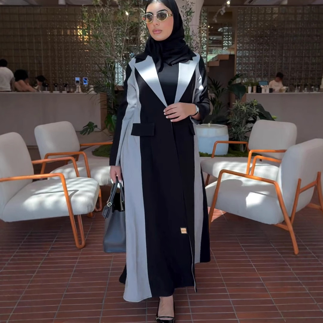 New Designer Model Color Matching Graceful And Fashionable Casual Mid-length Trench Coat - Image 4