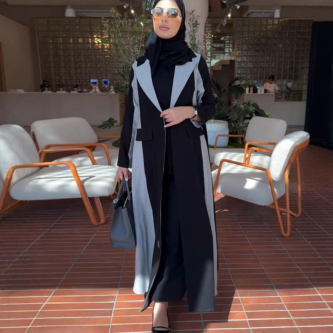 New Designer Model Color Matching Graceful And Fashionable Casual Mid-length Trench Coat - Image 5