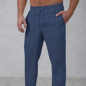 Men's Solid-color Lightweight Casual Loose-fitting Versatile Trousers