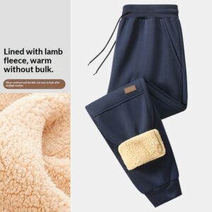 Lamb Fleece Casual Sweatpants Men