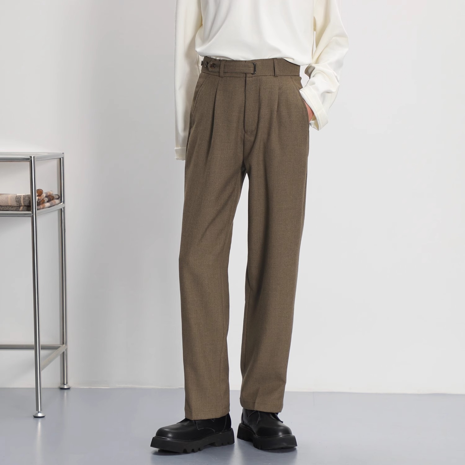 Light Luxury Advanced Drooping Straight Suit Pants - Image 4
