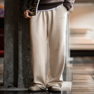 Casual Brushed Suede Sweatpants Straight-leg Wide-leg Pants