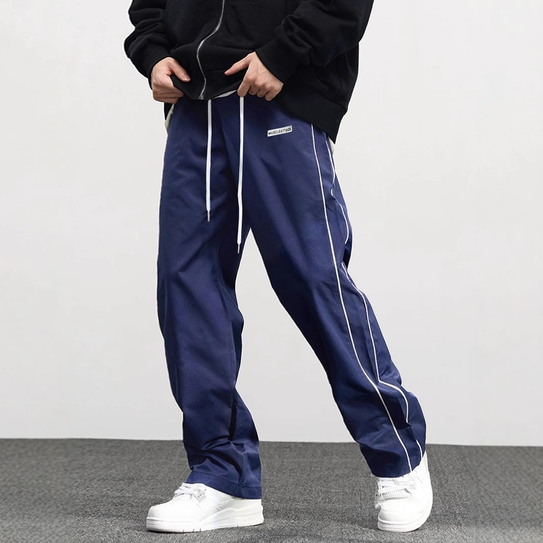 Men's Fashionable Retro Leisure Tappered Trousers Men's Loose Cargo Pants With Side Pockets Long Pants Trousers For Street Everyday Jogger Out - Image 3
