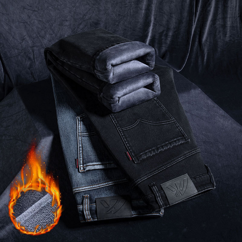 Men's Loose Fleece-lined Straight-leg Trousers - Image 3