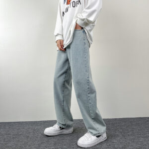 Retro Washed Denim Jeans For Men In All Seasons