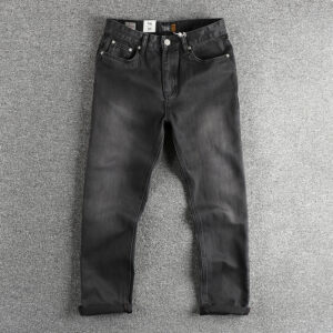 Fashion American Washed Black Gray Jeans Men
