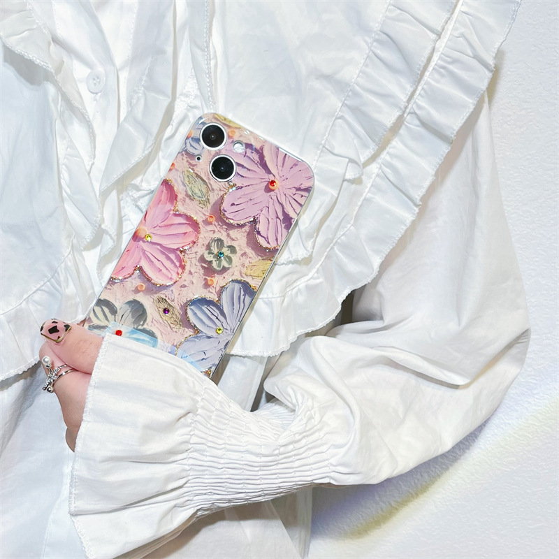 Colourful Oil Painting Floral Vintage Phone Case - Image 3