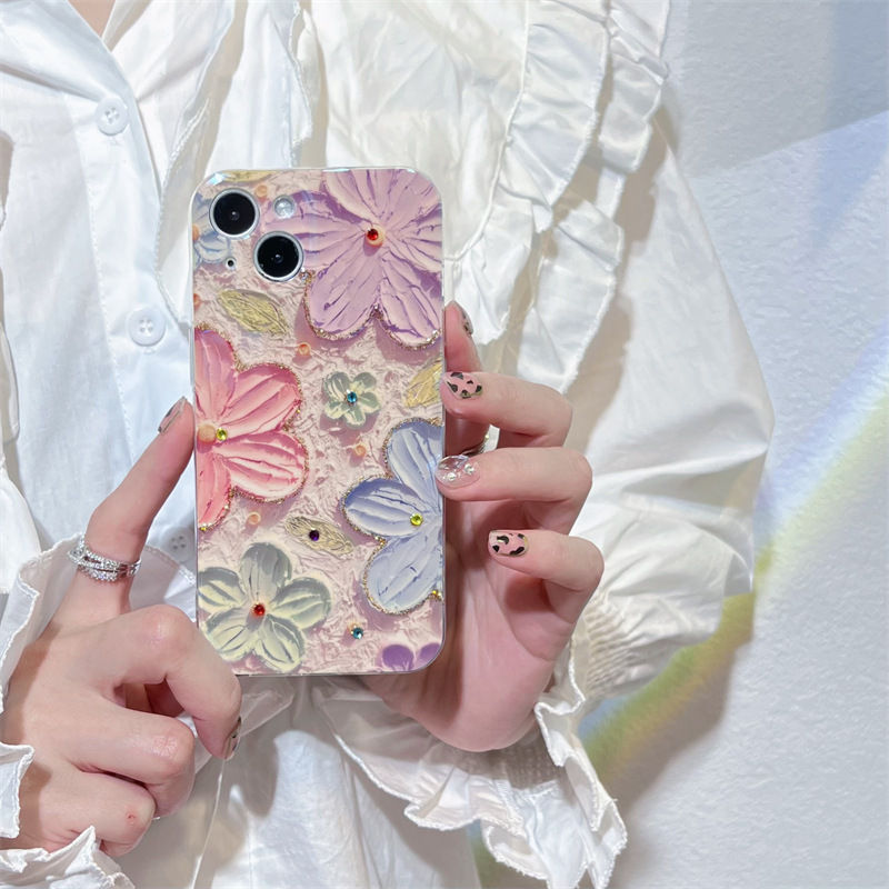Colourful Oil Painting Floral Vintage Phone Case - Image 4