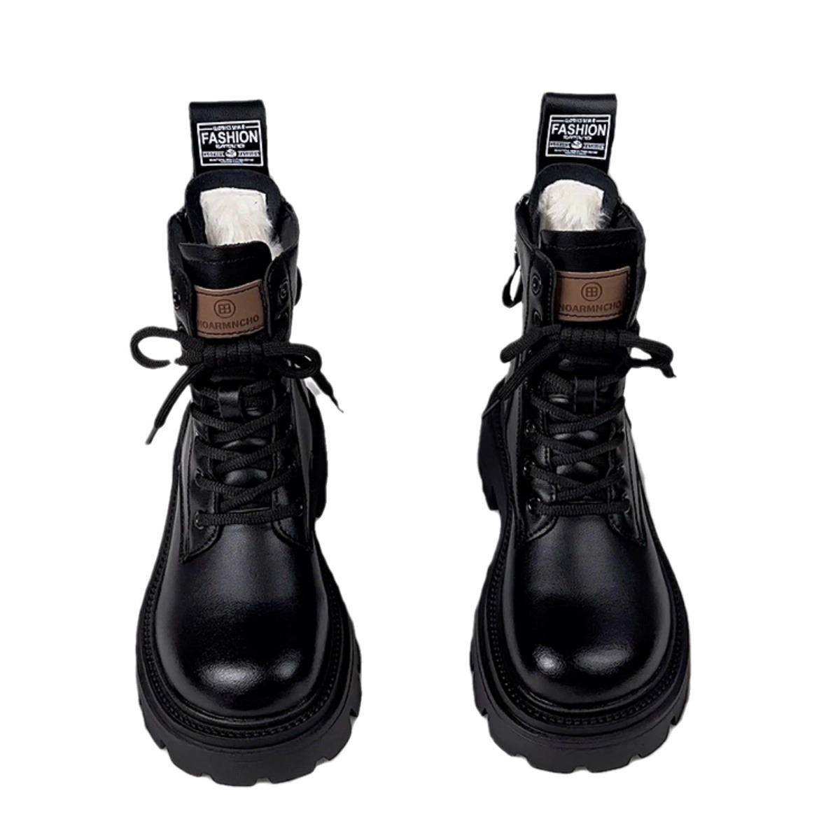 Fur Integrated Thick Bottom Female Winter Fleece-lined Cotton Boots - Image 3