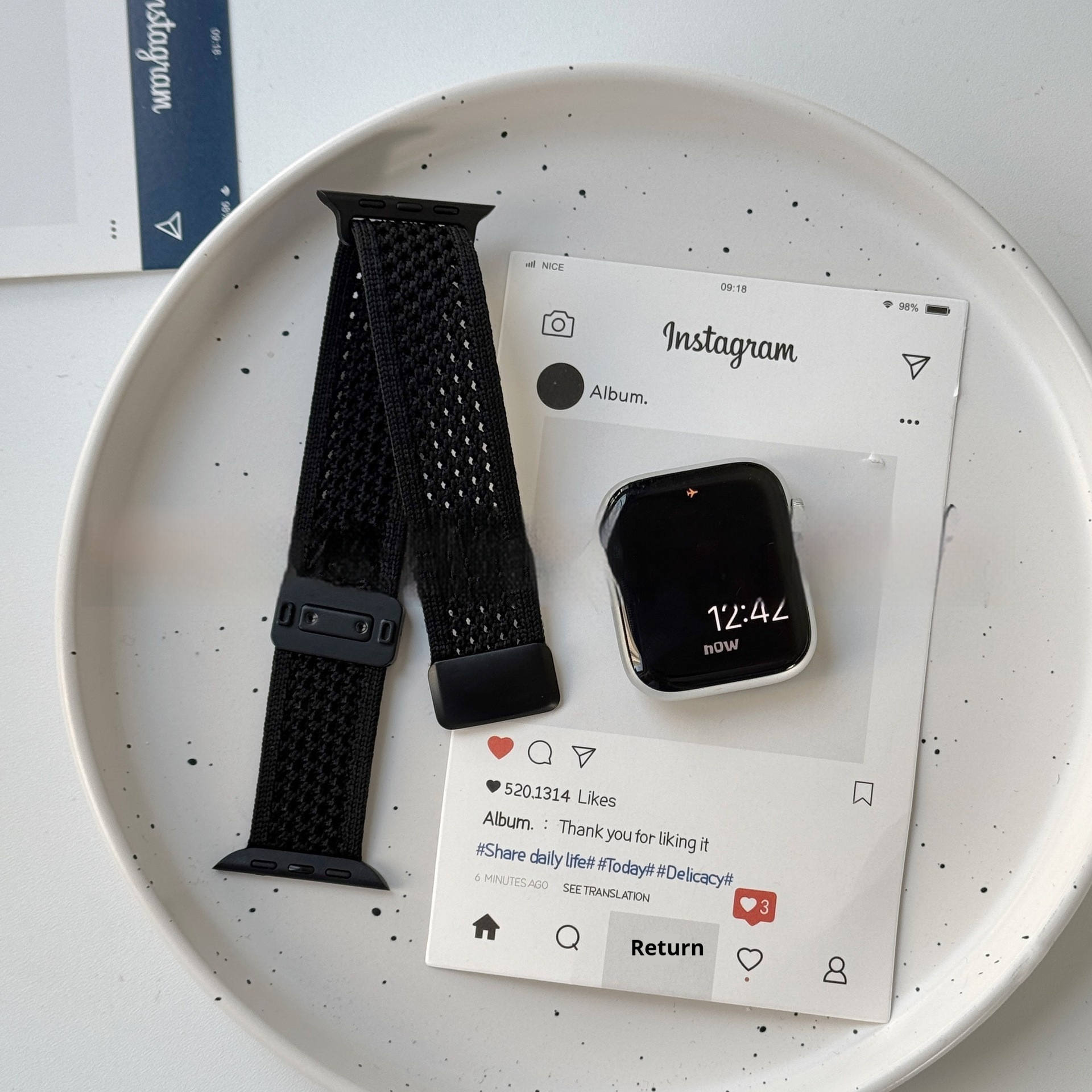 Upgraded Double Loop Knitted Nylon Magnetic Buckle Strap - Image 6