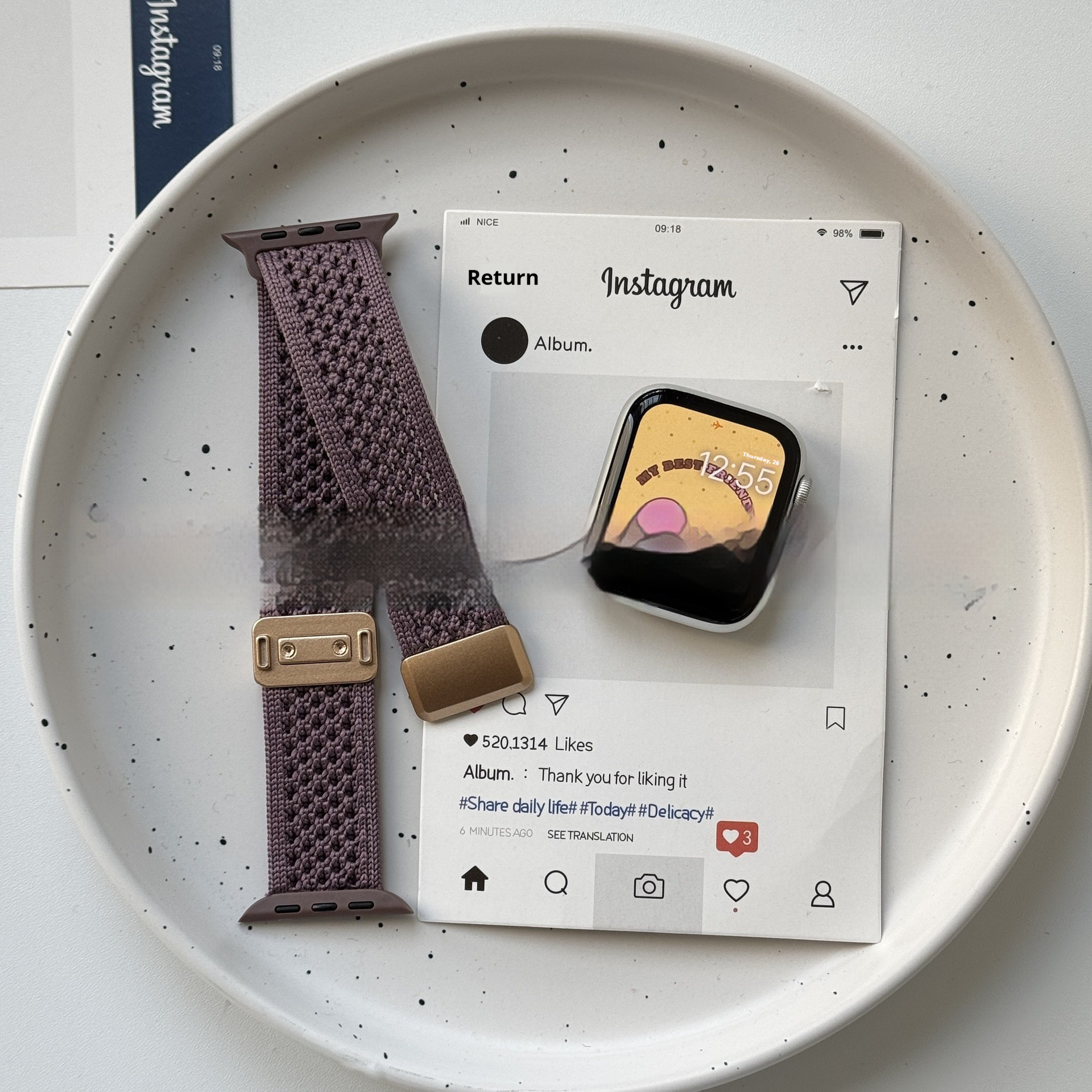 Upgraded Double Loop Knitted Nylon Magnetic Buckle Strap - Image 8