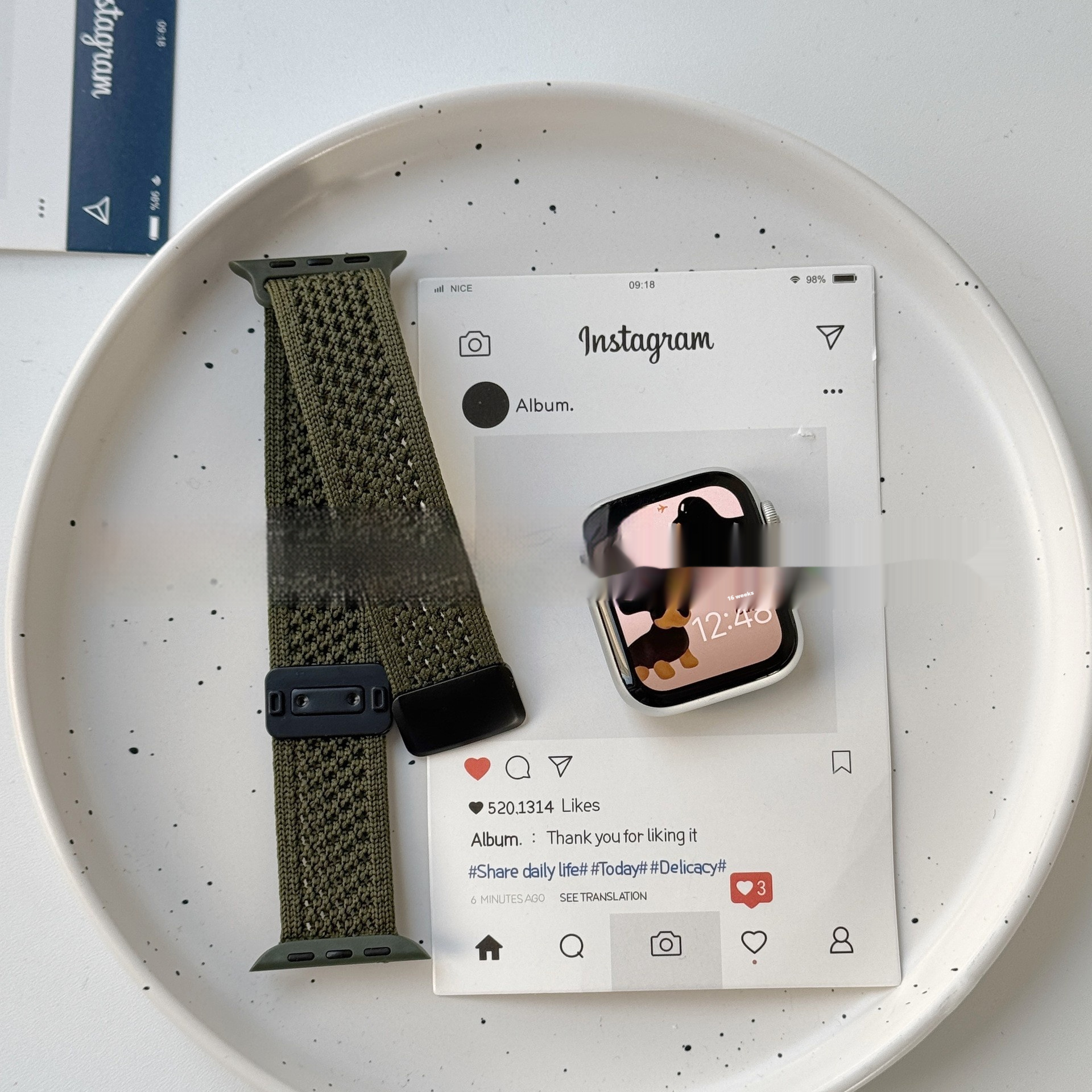 Upgraded Double Loop Knitted Nylon Magnetic Buckle Strap - Image 9