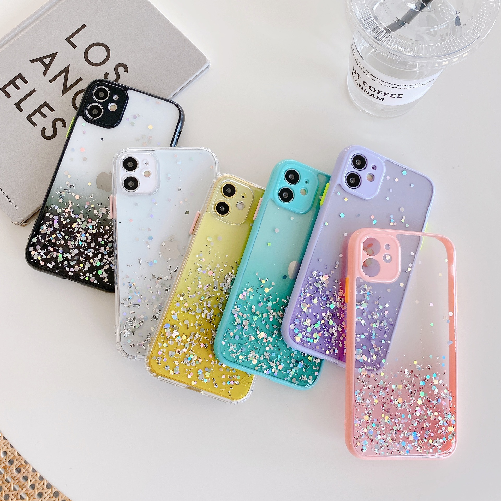 Compatible With , Epoxy Glitter 8p Gradient All-inclusive Anti-drop Cover - Image 3