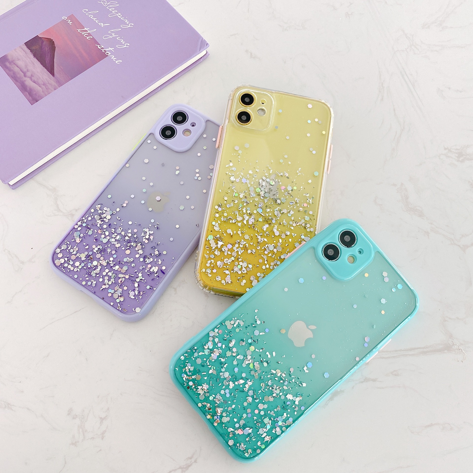 Compatible With , Epoxy Glitter 8p Gradient All-inclusive Anti-drop Cover - Image 4