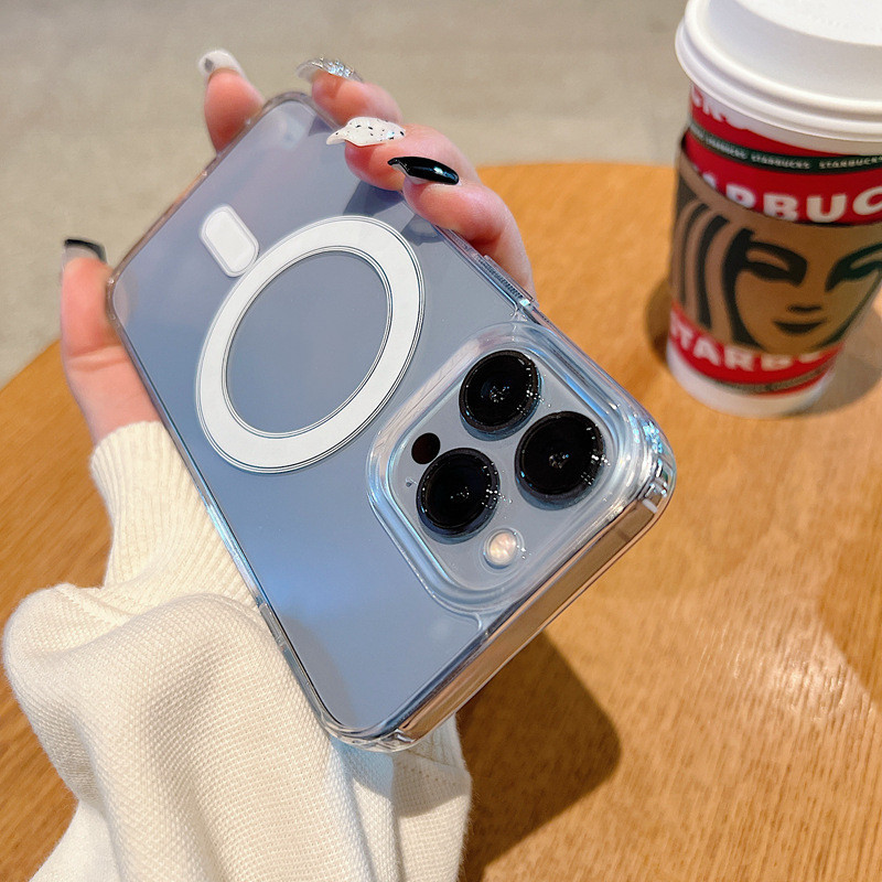 Transparent Acrylic Magnetic Phone Case Wireless Charger - Image 2