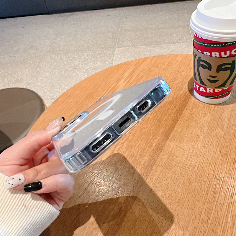 Transparent Acrylic Magnetic Phone Case Wireless Charger - Image 3