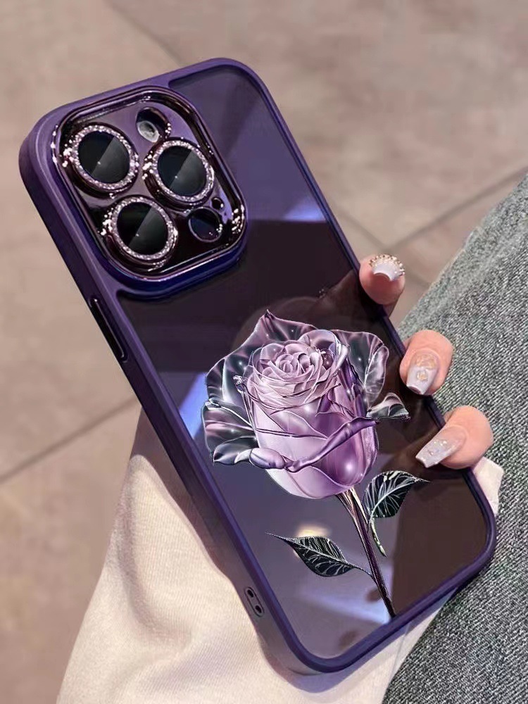 Full Package Rose Phone Case With Lens Film - Image 3