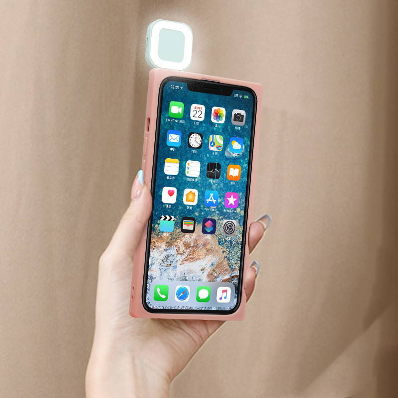 Ring Flashing Mobile Phone Case Suitable For Selfie Fill Light - Image 2