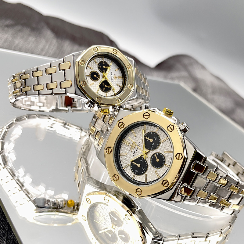 Fashion Men's And Women's Same Steel Belt Quartz With Calendar Waterproof Couple's Watch - Image 2