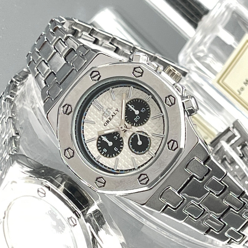 Fashion Men's And Women's Same Steel Belt Quartz With Calendar Waterproof Couple's Watch - Image 3