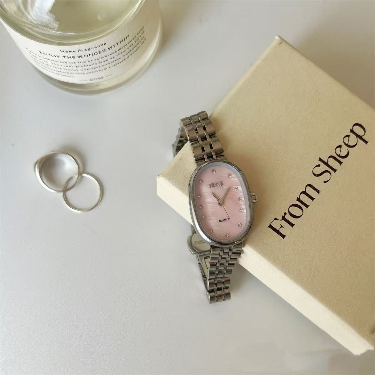 Ice Blue Fritillary Silver Quartz Watch For Women - Image 3