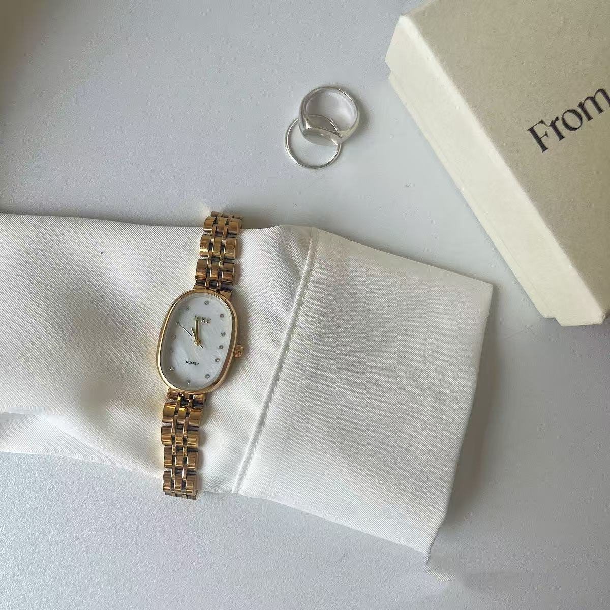 Ice Blue Fritillary Silver Quartz Watch For Women - Image 5