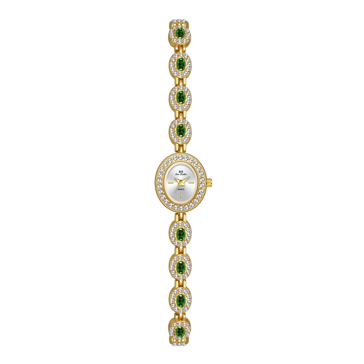 Mid-ancient Fashion Oval Colored Gems Rainbow Light Luxury Watch - Image 6