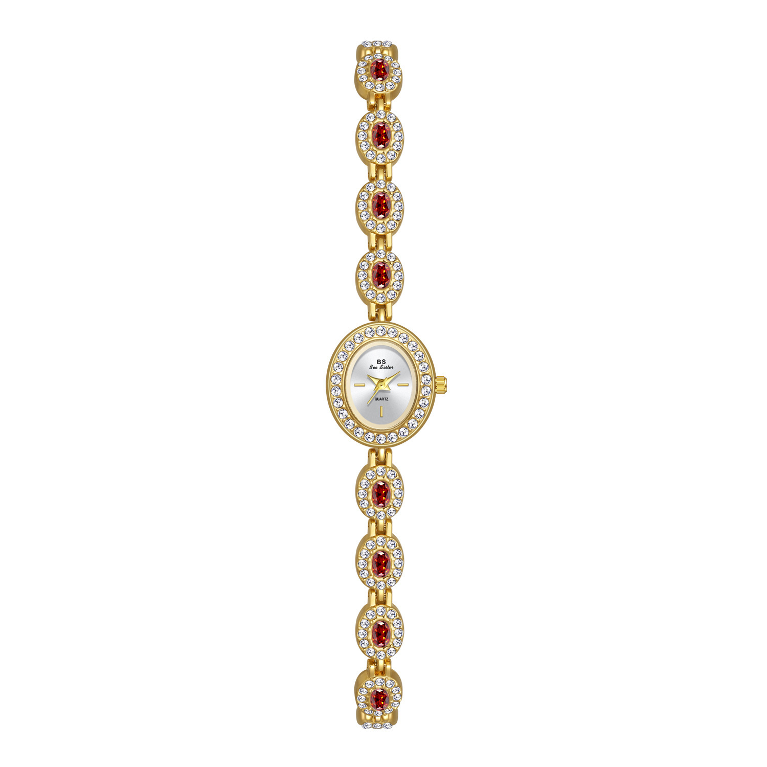 Mid-ancient Fashion Oval Colored Gems Rainbow Light Luxury Watch - Image 7