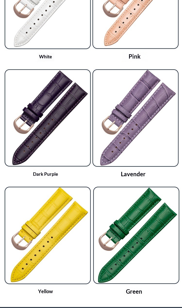 Double-sided Genuine Leather Watch Strap Made From Top-layer Calfskin - Image 4