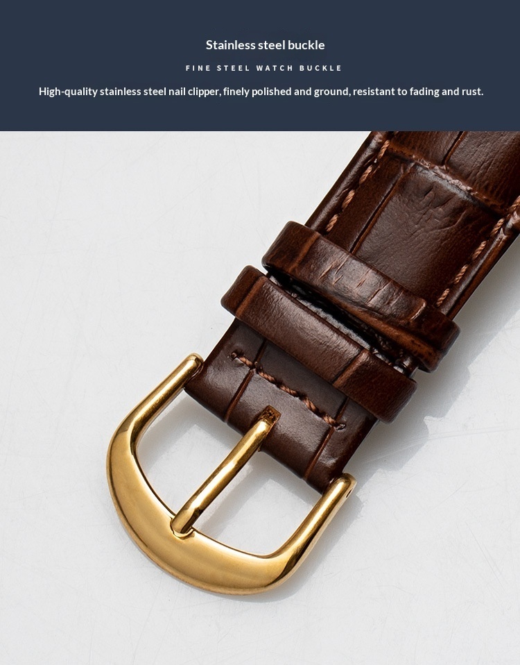 Double-sided Genuine Leather Watch Strap Made From Top-layer Calfskin - Image 6