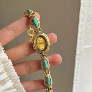 Women's Agate Bead Bracelet Watch